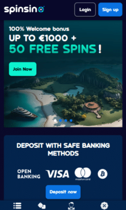 Klik op de blauwe sign up knop voor het aanmaken van een nieuw account